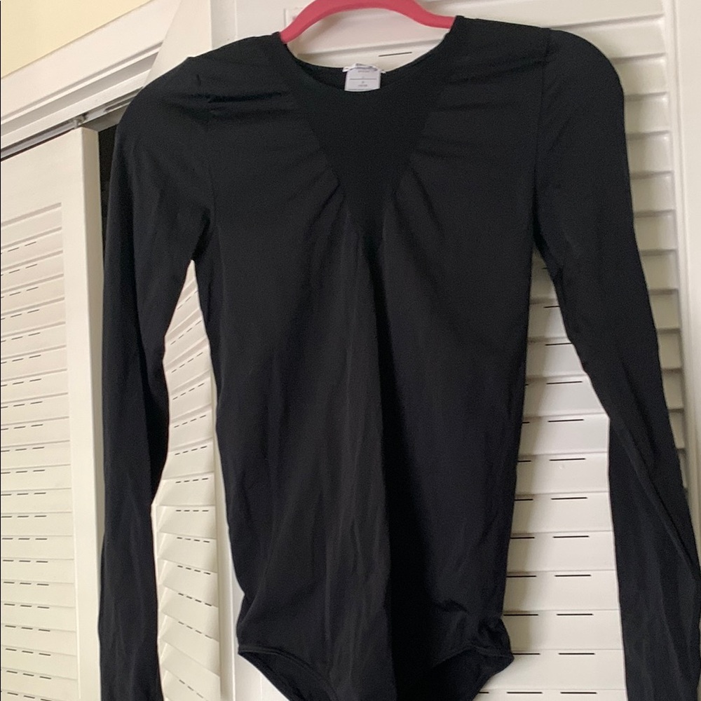 Wolford Elegant Black Long Sleeve Bodysuit with Sheer Details